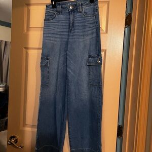 American Eagle Outfitters Cargo Denim Stretch Jeans